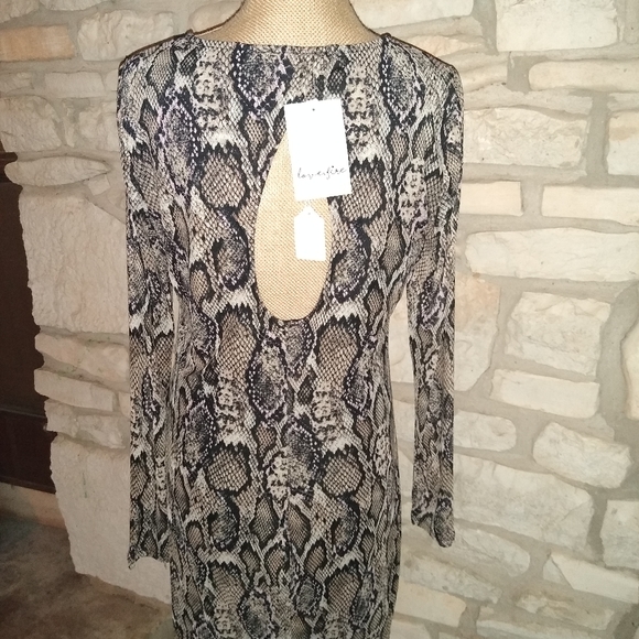 Love, Fire- Mini Mesh Snake Print Dress - Picture 3 of 3